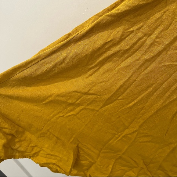 Free People Mustard Yellow Sundown Wrap Maxi Skirt L - Picture 7 of 9